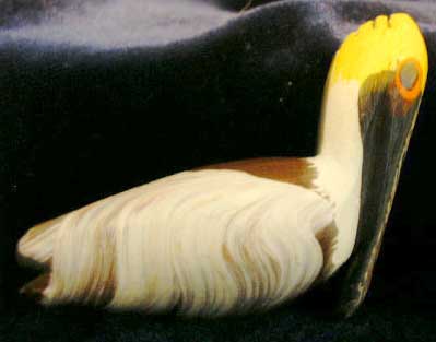 wood brooch