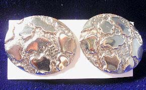silver button earrings silver button earrings